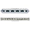 Dreamtime Crystal DC 77730 Rondelle Spacer Bars 5 Hole Silver Shade/Silver